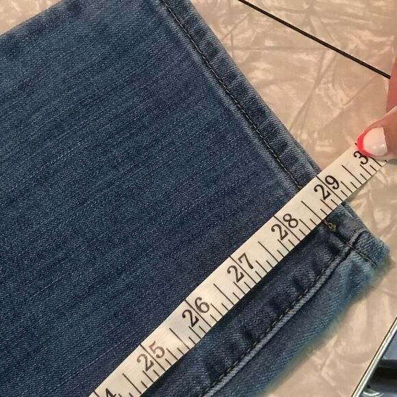 levi strauss mid rise slim w38 l30 medium wash straight leg plus size - Picture 8 of 10